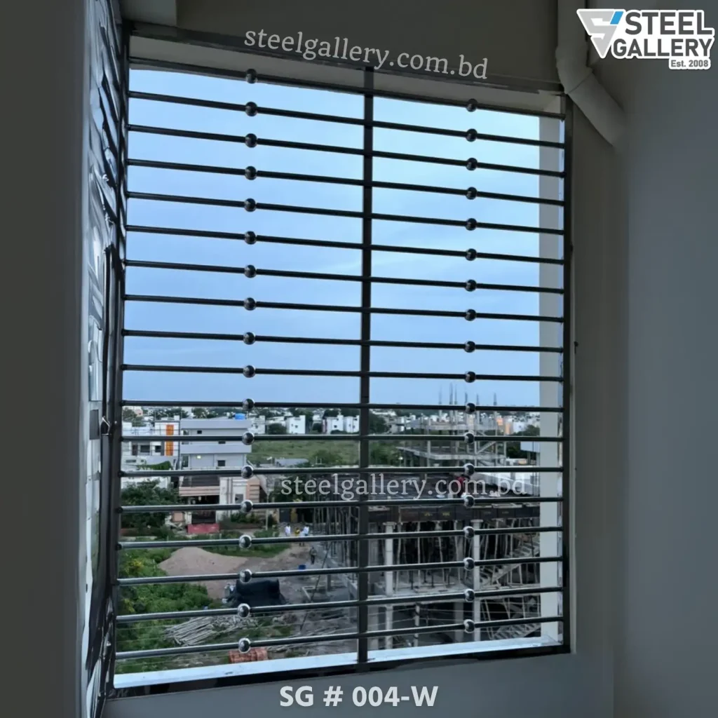 Balcony Railing, Window Grill, বারান্দার গ্রিল, জানালার গ্রিল, Modern Stainless Steel Grill, Steel Gallery