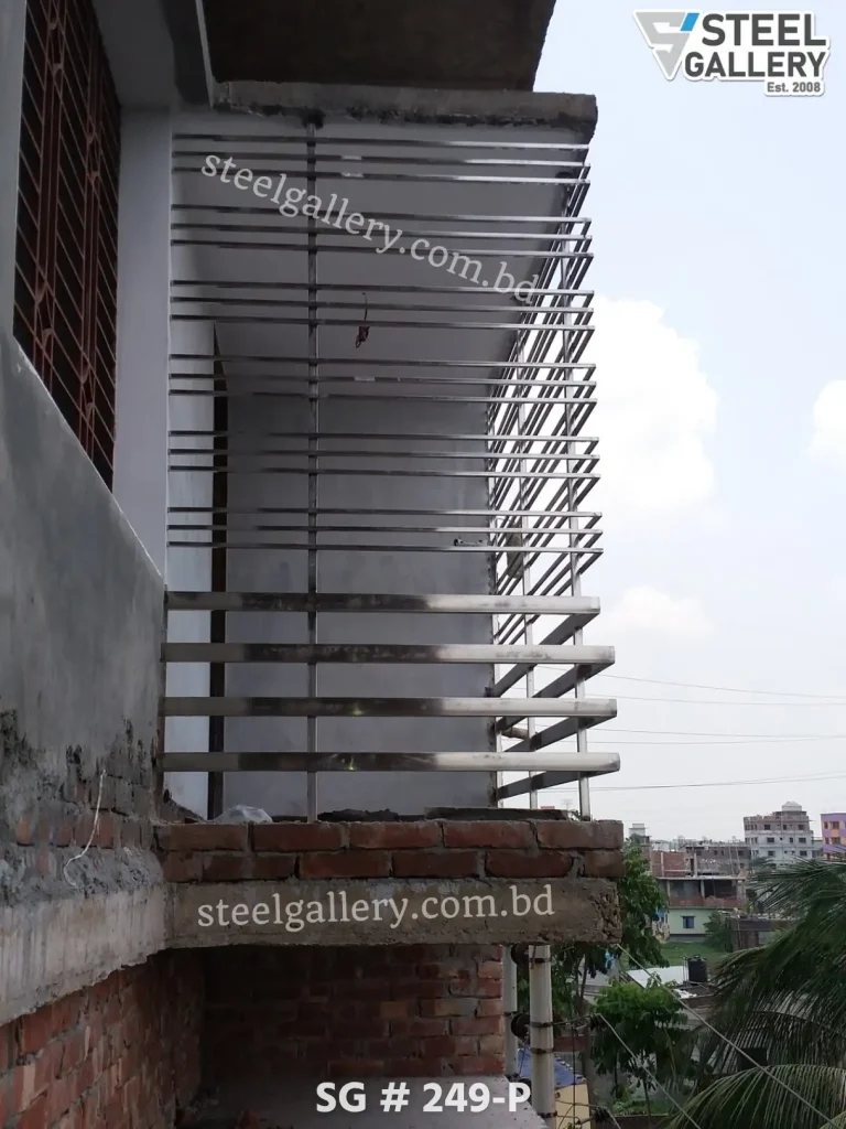 Balcony Railing, Window Grill, বারান্দার গ্রিল, জানালার গ্রিল, Modern Stainless Steel Grill, Steel Gallery